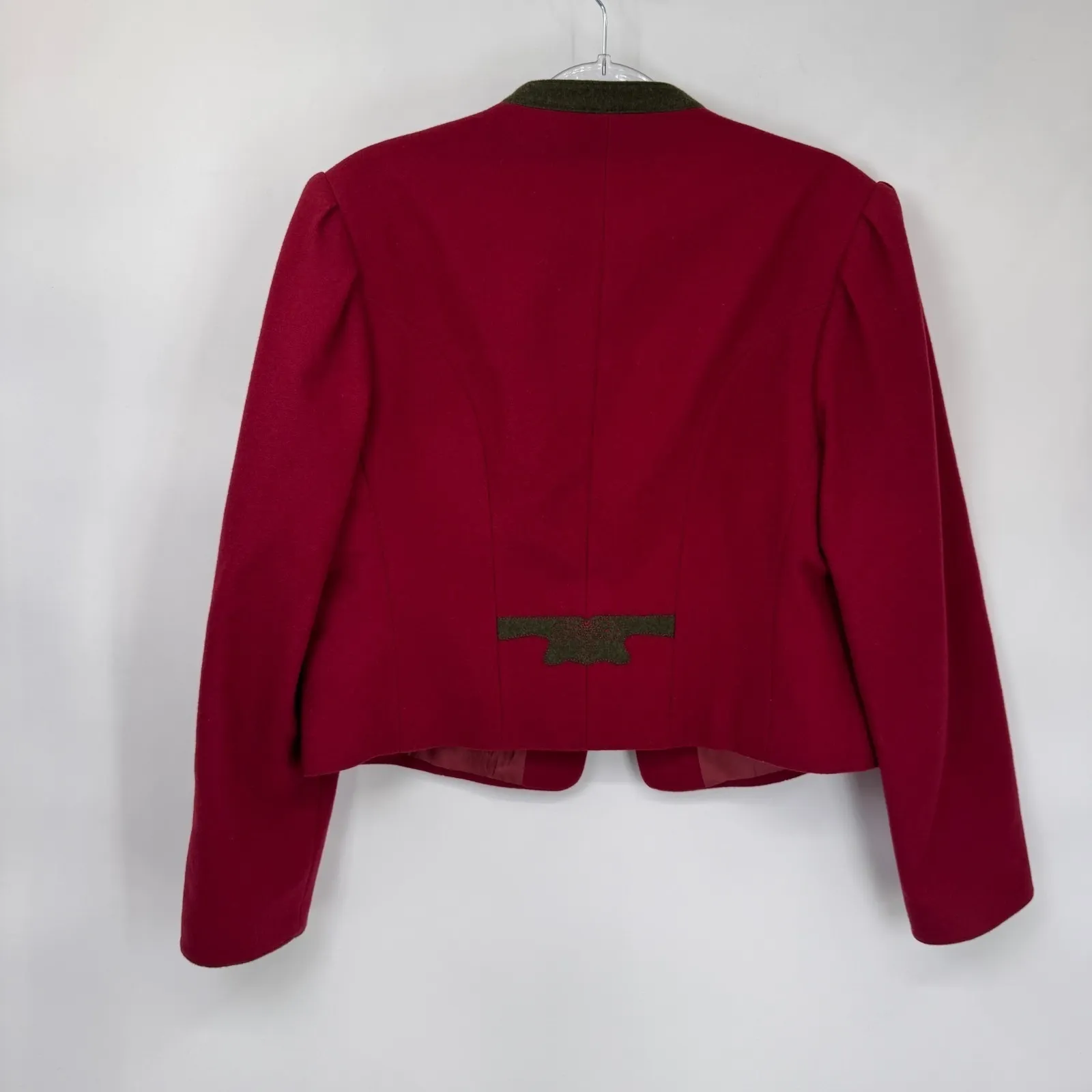 Vintage Echter Osterreichischer Loden Perma Austria Wool Military Jacket 46 Red Size undefined - Image 8