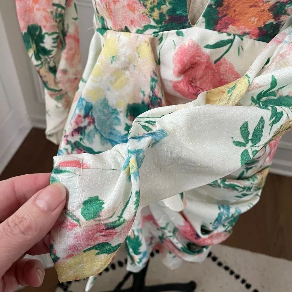 Luxxel Vici Long Sleeve Mini Dress Plunging Neckline Long Sleeve S - Image 7