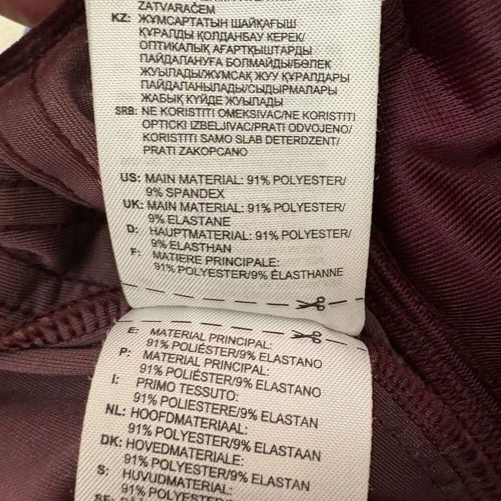 Adidas Originals Velvet Vibes Velour Joggers Burgundy Maroon Womens XS - Image 6