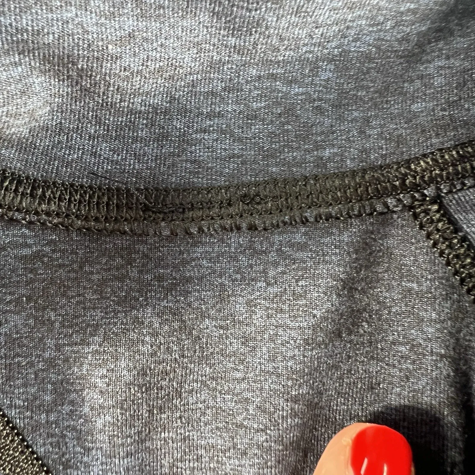 Lululemon  Sz 2 Its Rulu Run Cropped Half-Zip Pullover Heathered True Navy Black - Image 7