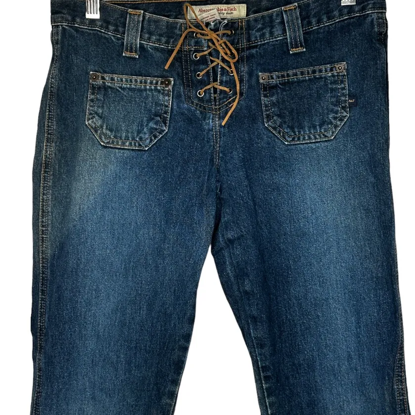 Abercrombie & Fitch Lace Up Flare‎ Jeans - Image 2