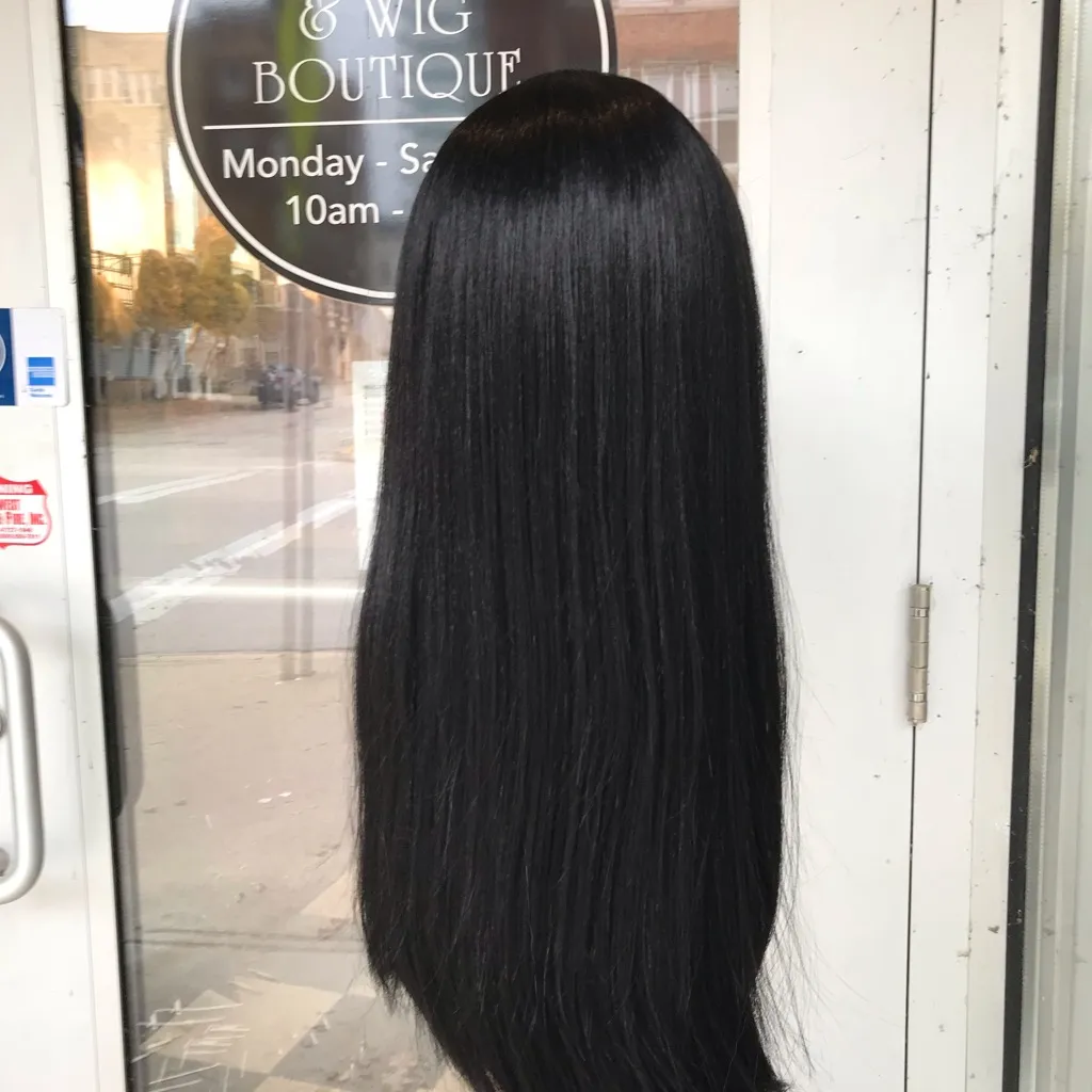 Black Swisslace Lacefront wig long sleek 2019 - Image 6