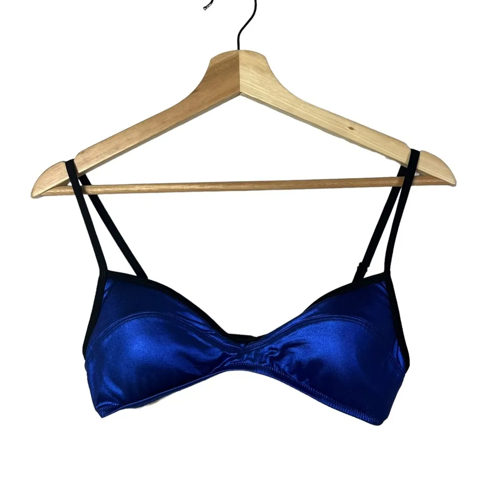 J. Crew Blue Metallic Bikini Swim Top M - Image 13