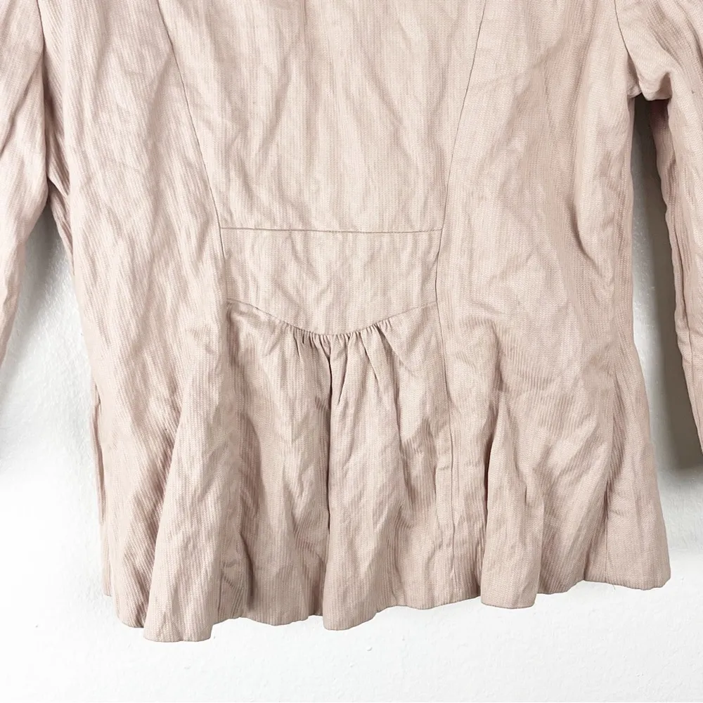 CABI Rose Petal Blush Pink Three Buttons Lined 3/4 Sleeves Blazer #400, Size 8 - Image 6