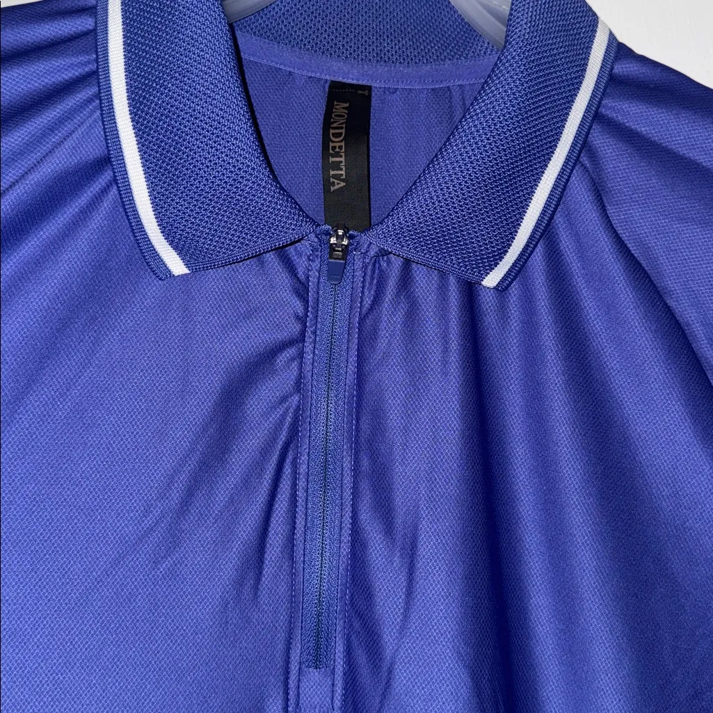 Mondetta 1/4 Zip Polo Shirt Collared Tee Short Sleeve‎ Stretch Women’s L Large - Image 5
