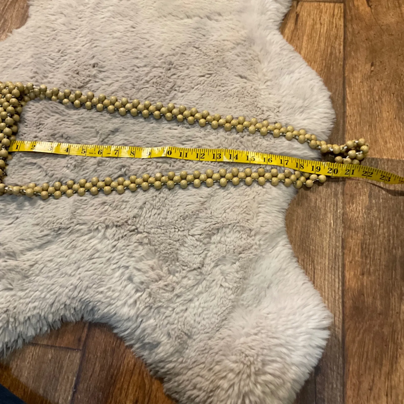 Wood Beaded Bag Handmade In Indonesia Boho‎ 8"x8" Purse Crossbody Shoulder Tan - Image 11