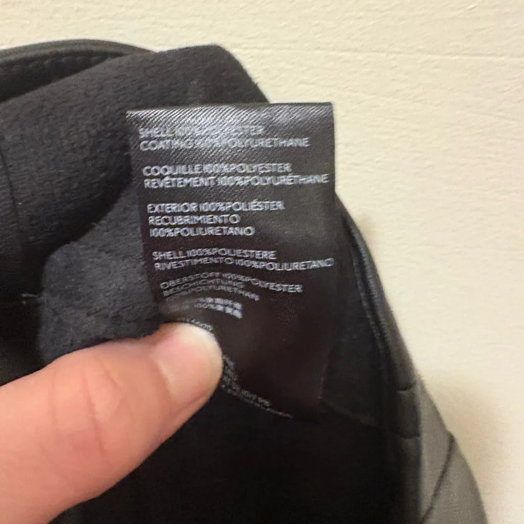 We The Free Real‎ Deal split hem flare faux leather black size 34 - Image 4