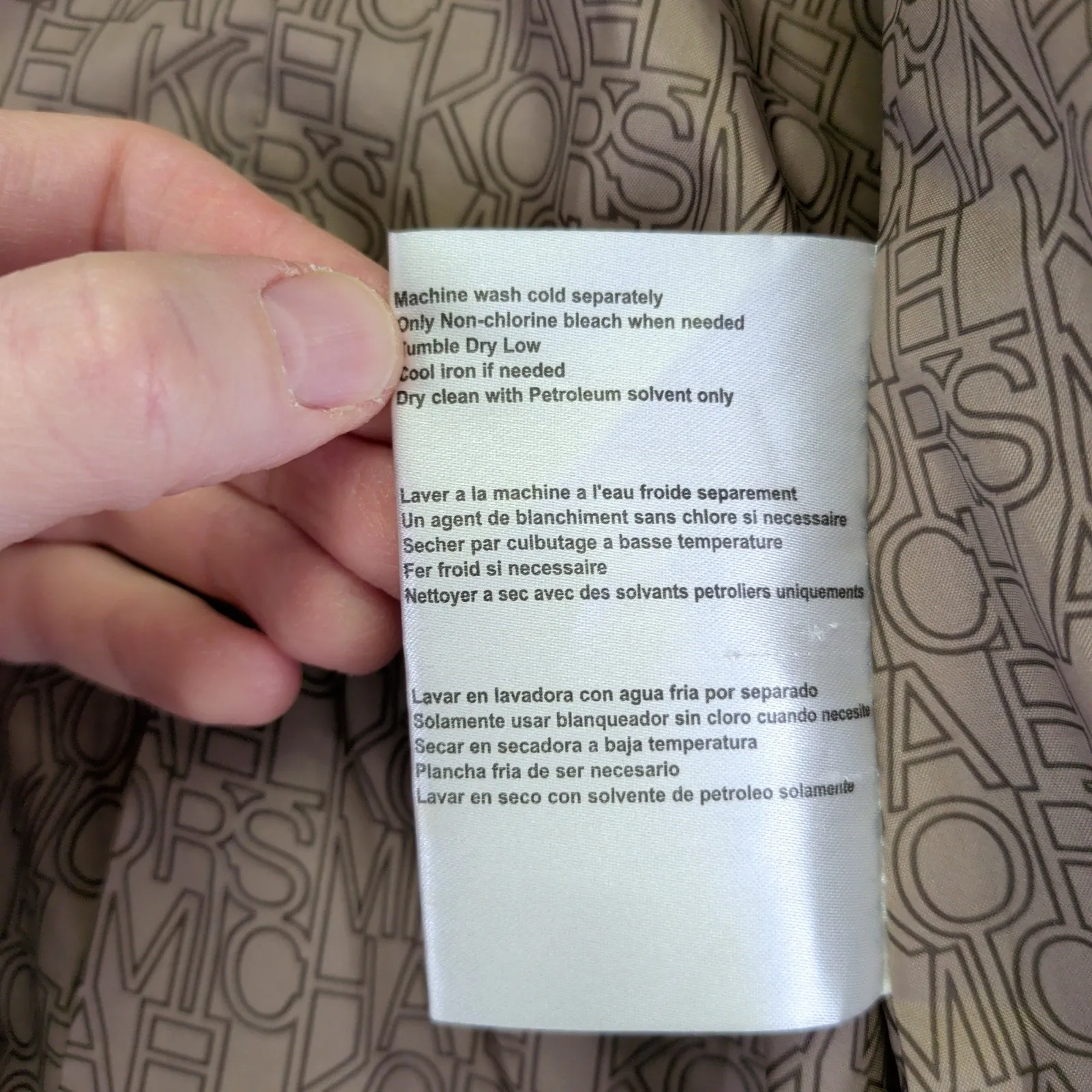 MICHAEL KORS Quilted Barn Jacket Navy Blue Gold Buttons Women's XL Lightweight - Image 11