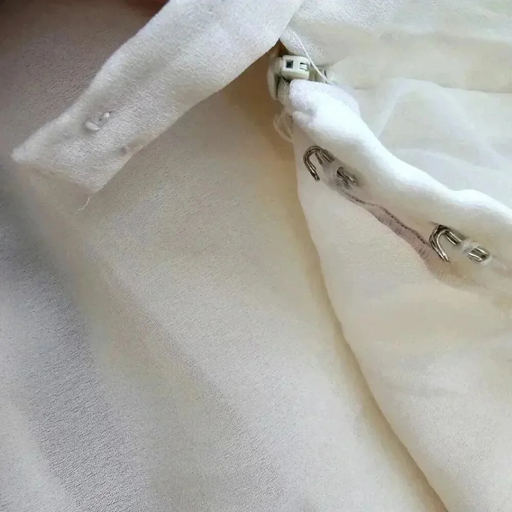 Preston & York Vintage Cream Pleat Flare Knee Length Short Skirt Plus‎ 14 - Image 7