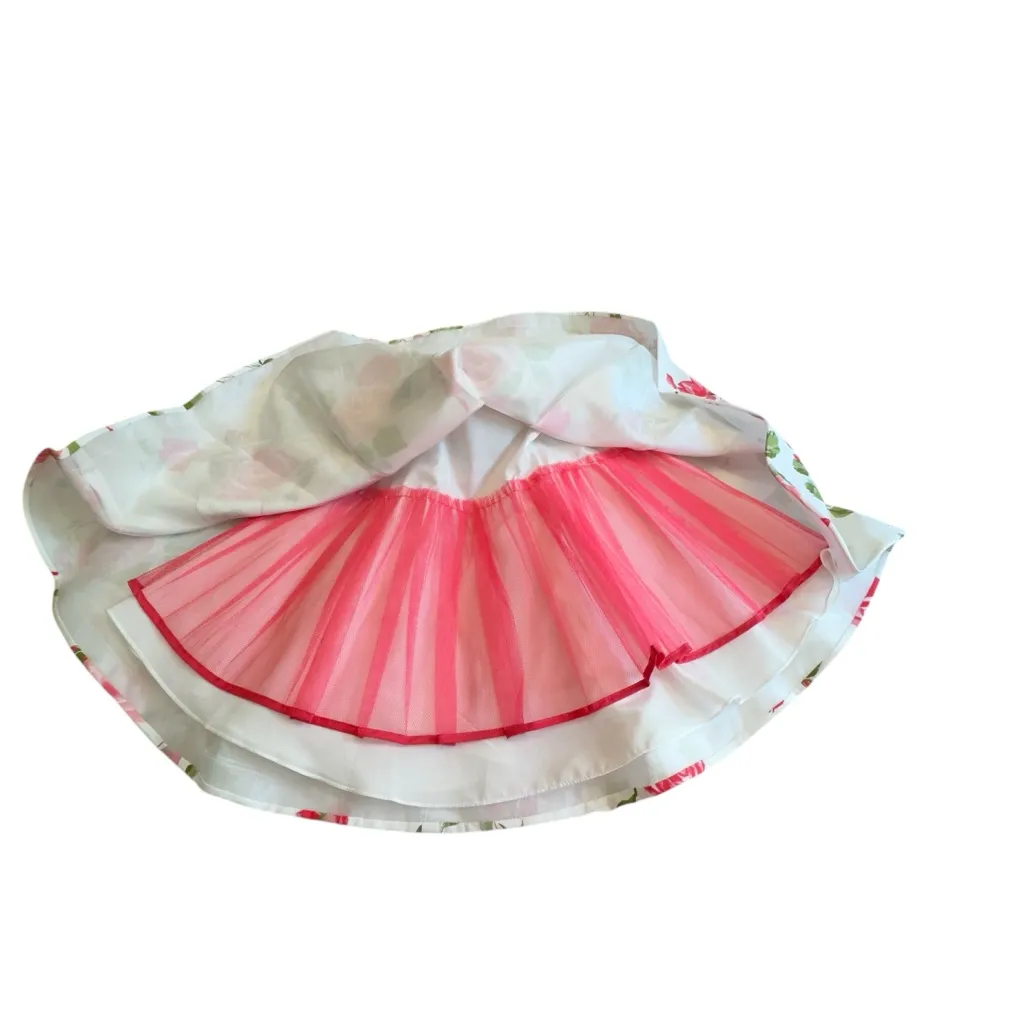 Sherri Hill White Floral Rose Print Fit & Flare Skirt 50563 Designer Size 0 EUC - Image 12