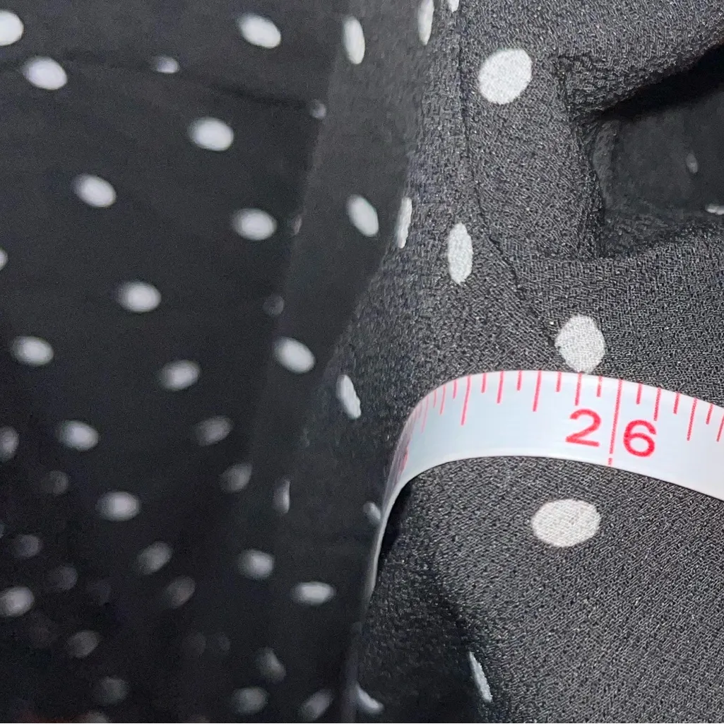 INDIGO ROSE Women’s 3/4 Sleeve Belted Waist Polkadot Mini Dress Black Size 2X - Image 5