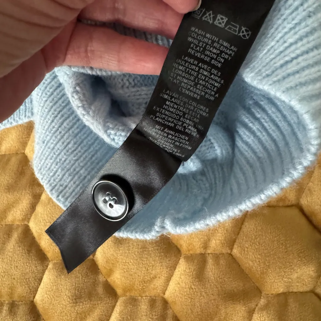 ASOS reclaimed vintage Light Blue Cable Knit Cardigan - Image 6