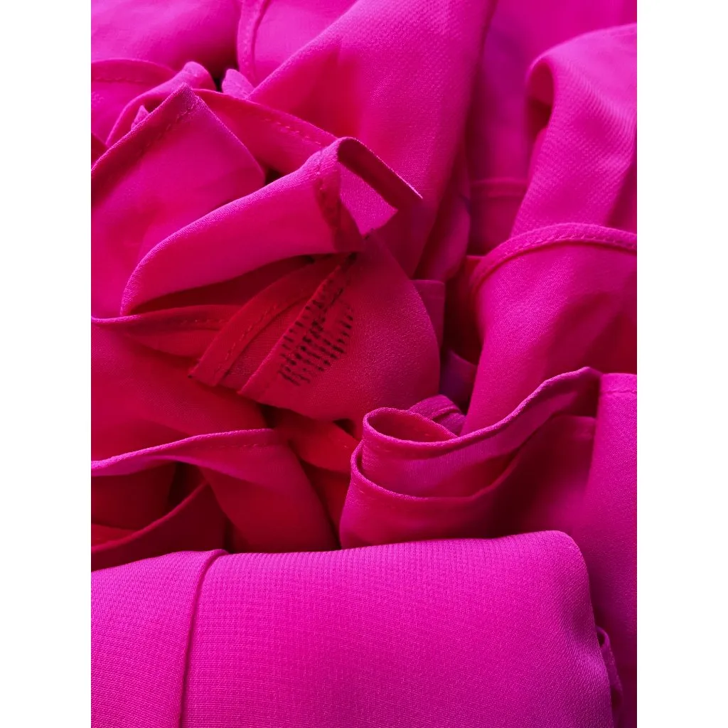 Amanda Uprichard Clemenza Dress in Hot Pink Large New Womens Maxi Gown - Image 8