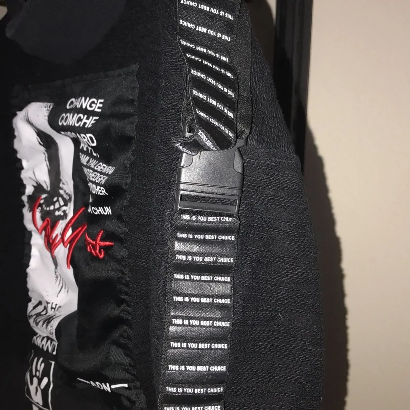 MZJLfashion Grunge Gothic Goth black long sleeve Y2K Rock Emo shirt Size L - Image 6