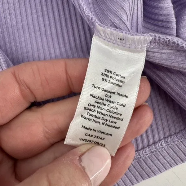 NWT Talbots RIBBED RACERBACK TANK Pius Size Cotton blend Top Size 2X Purple‎ - Image 5