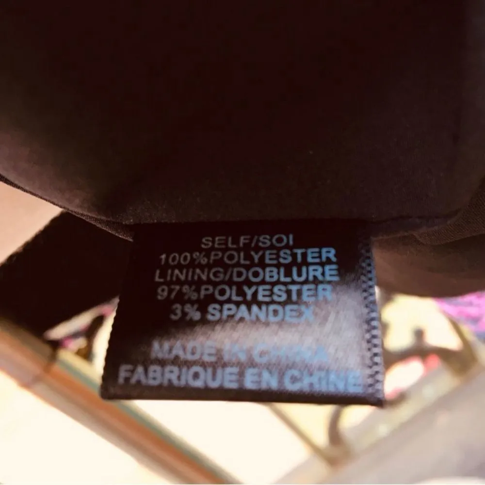 WAYF Pink & Black Janet Off Shoulder Floral Sequin Dress - Image 8