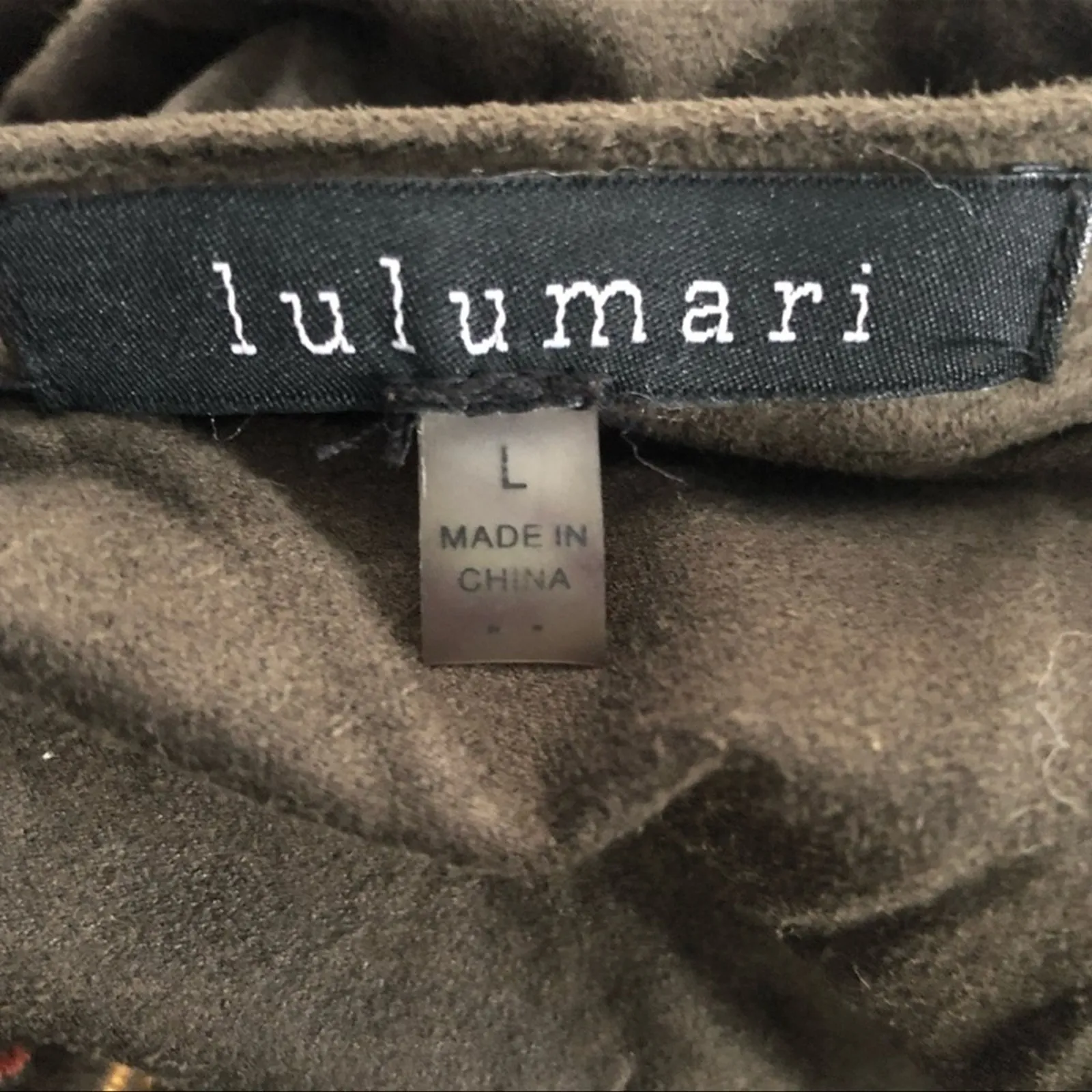 Anthropologie Lulumari Green Suede-Like Embroidered Dress Large - Image 11