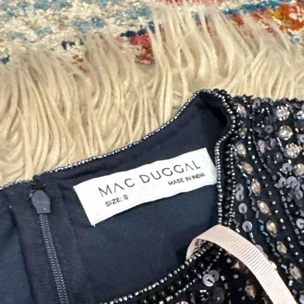 NWT Mac Duggal Long Mother of the Bride Formal sequined Dress size 8 - Image 4