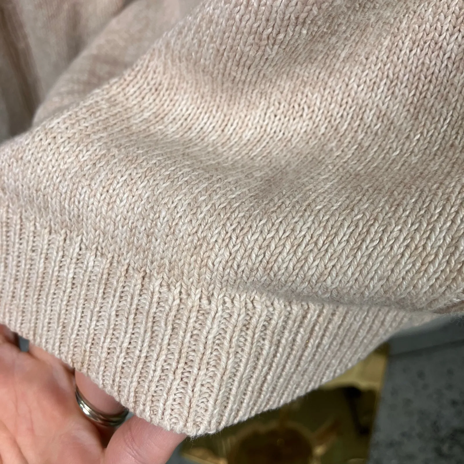 Cottage Essentials Embroidered Floral Sweater‎ Beige Ramie Cotton M Vintage Pink Size M - Image 16