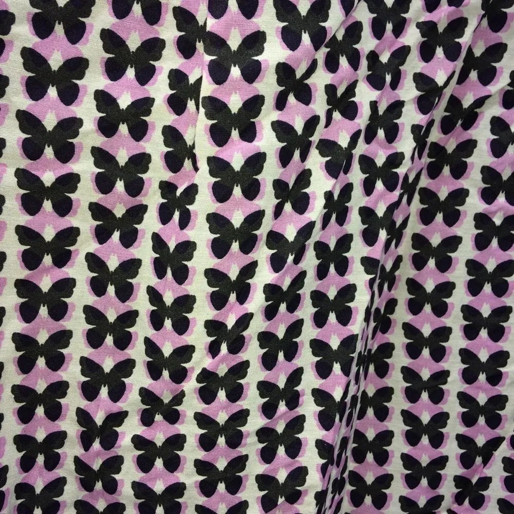 Gap Maternity White Long Sleeve Tunic w/Black and Lavender Butterflies Size S - Image 7