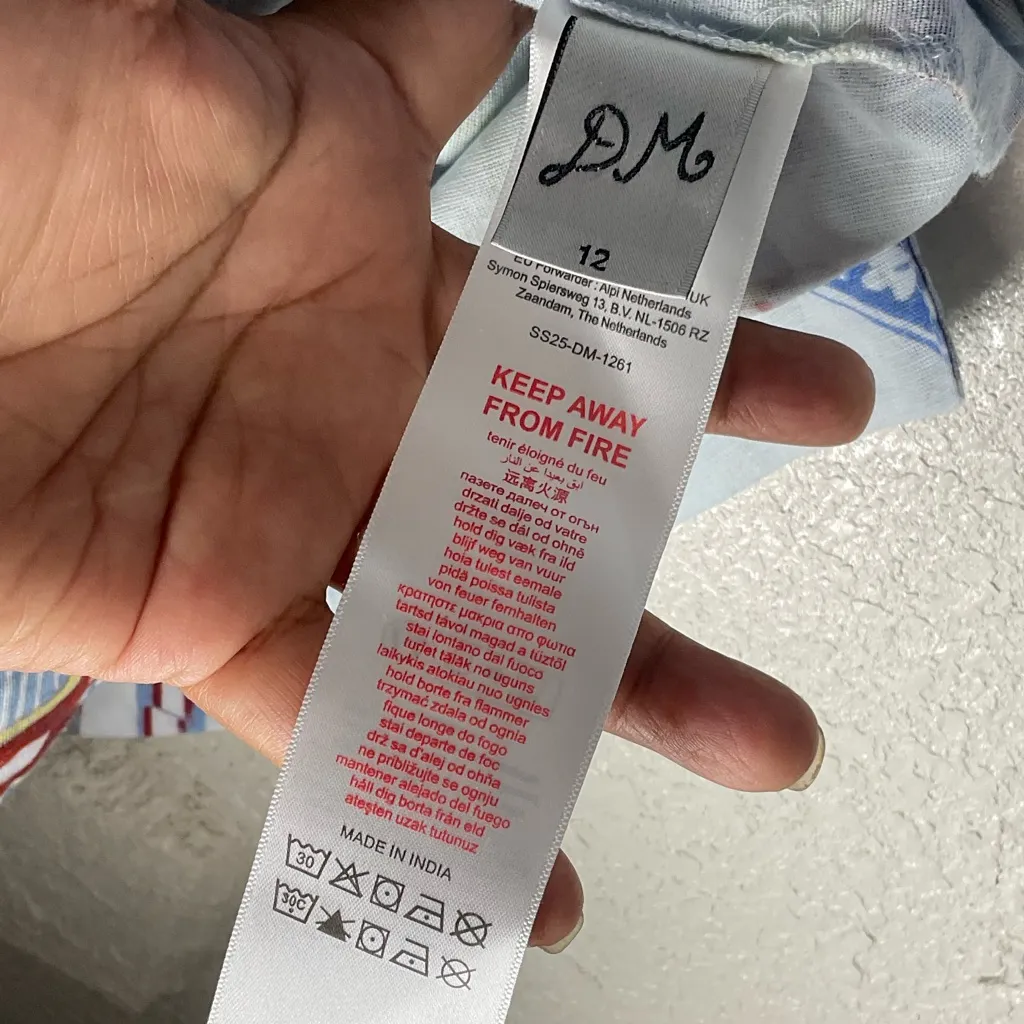 Damson Madder Chlo Holiday Print Shirt Size 12 Blue - Image 8