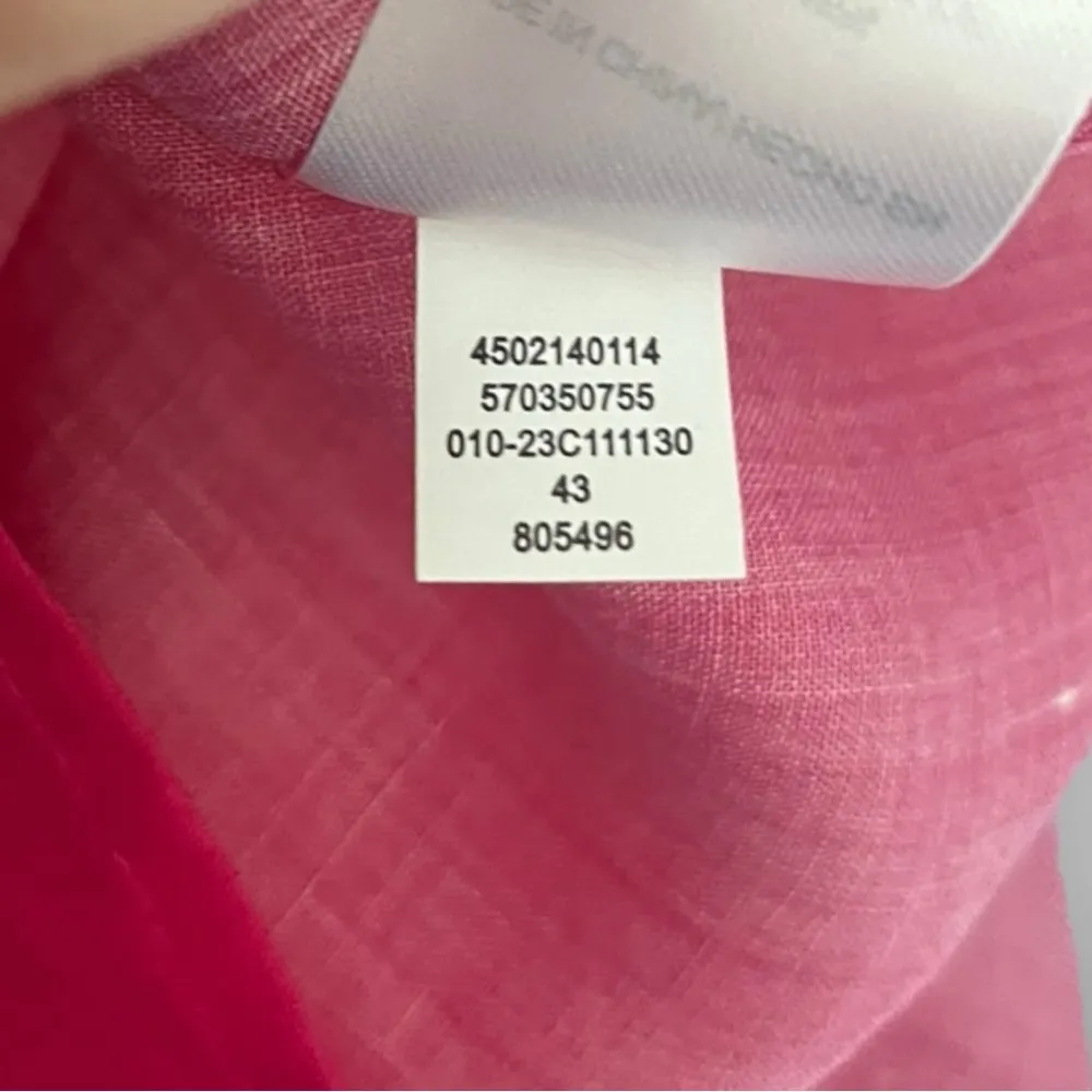 CHICO'S Women's Pink Floral Drama Long Sleeve Collared Shirt Size 18 | NWT - Image 7