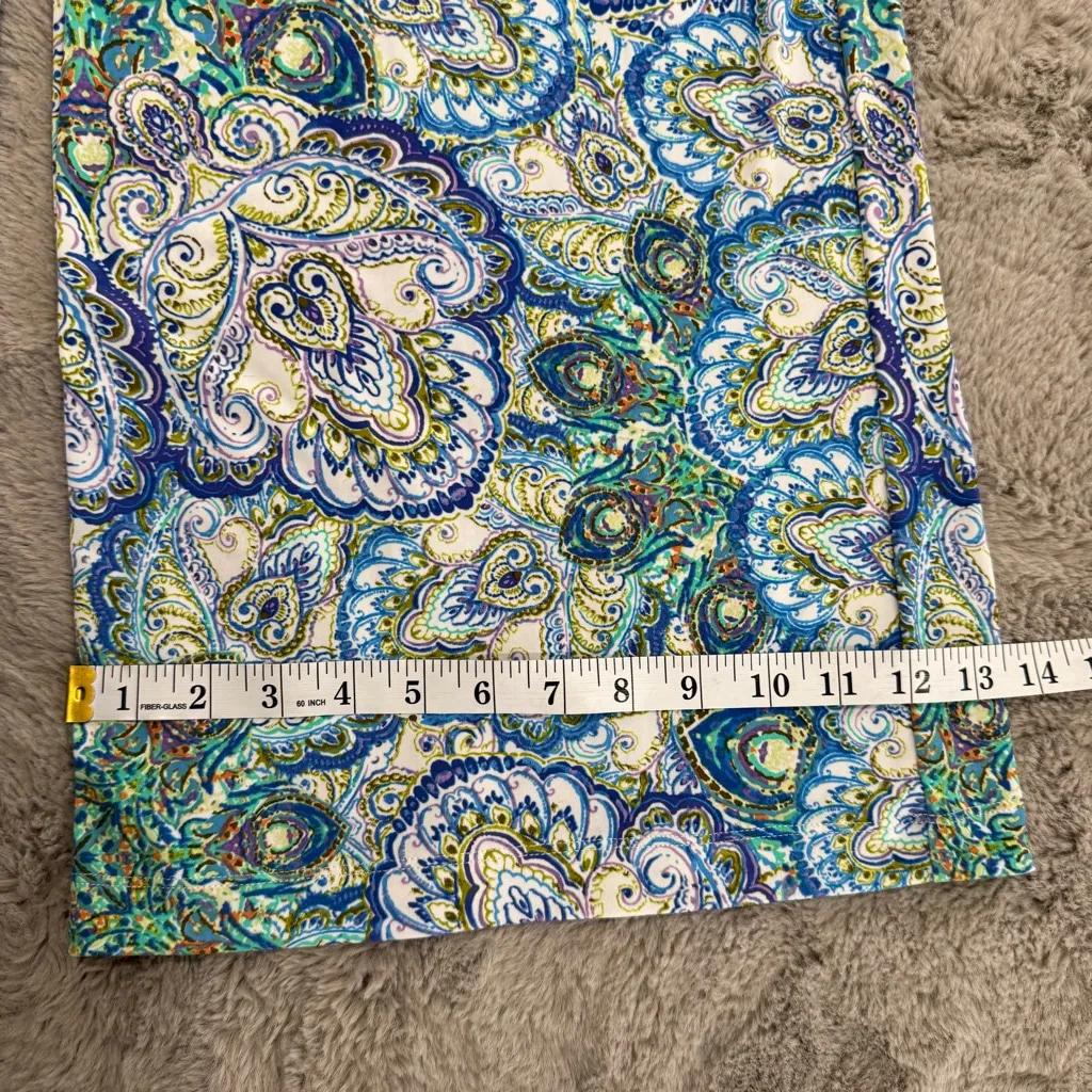 CHICO'S PANTS KNIT MEDALLION PALAZZO WIDE LEG SIZE 1, M‎ Paisley Boho Relax - Image 5