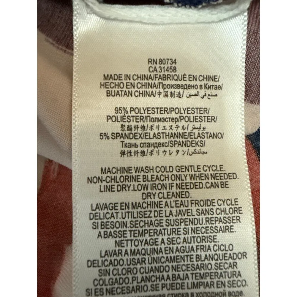 BCBGMaxazria Isabella Multicolor Striped Long Sleeve Midi Wrap Dress Size S - Image 6