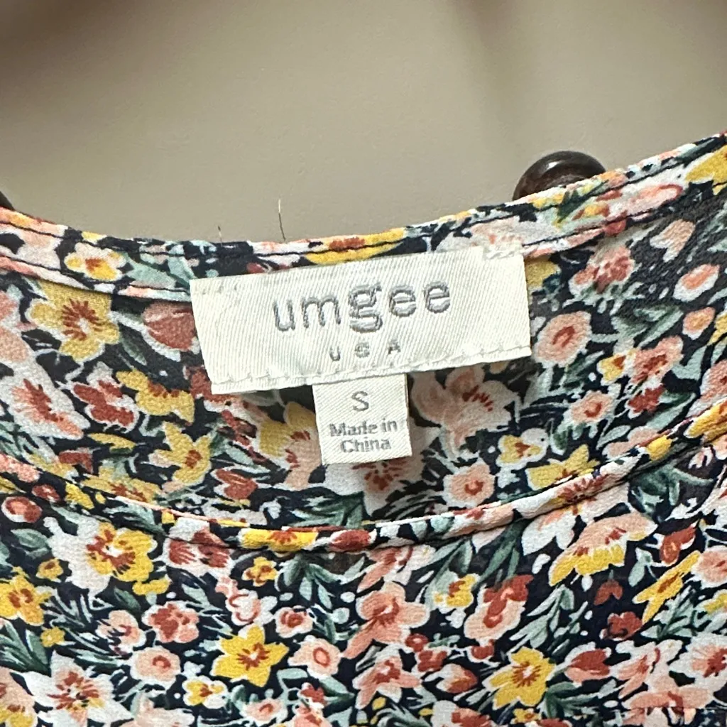 Umgee Floral Ruffle Sleeve Mini Dress - Image 2