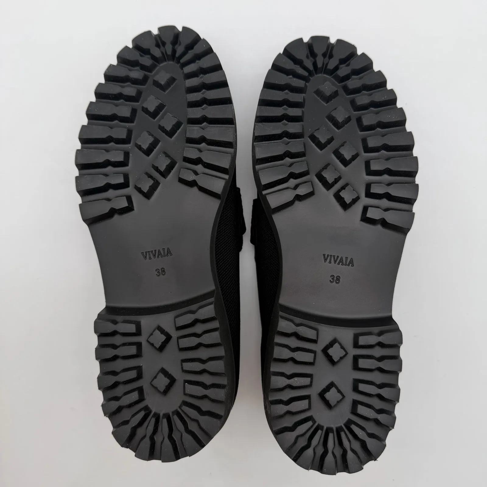 Vivaia Francesca Platform Chunky Heel Penny Minimalist Preppy Black Loafer 7 - Image 3