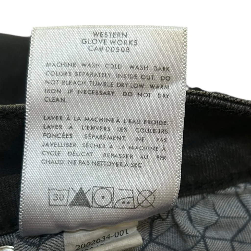 Western Glove‎ Works Jag Jeans Black Embroidered Floral Mid Rise Skinny Jean 27 - Image 7