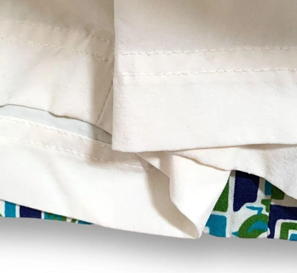 Liz Golf Pleated Skort Athletic Blue Green Abstract Geometric Printed Tennis Size 12 - Image 7