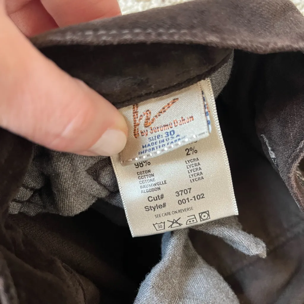 Citizens of Humanity Anthropologie brown Velvet boot cut cords pants sz 30 y2k - Image 7