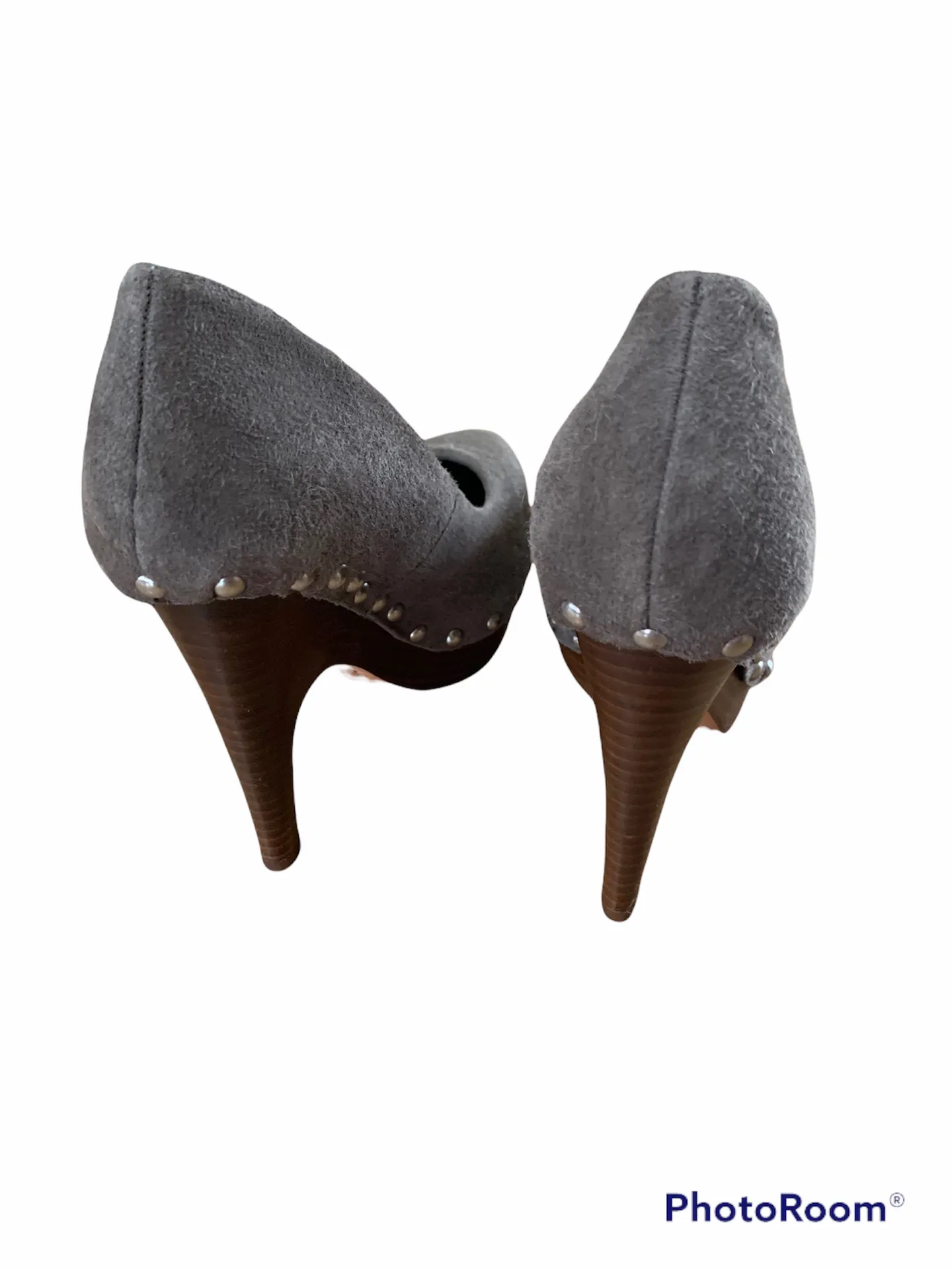 Italian Heels Suede Leather Pumps Womens 6 - Image 6