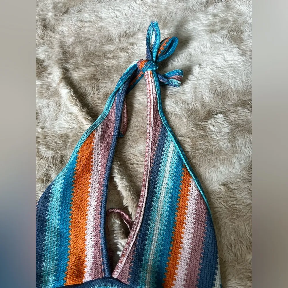 SHEIN Striped Halter Crop Top - Image 5