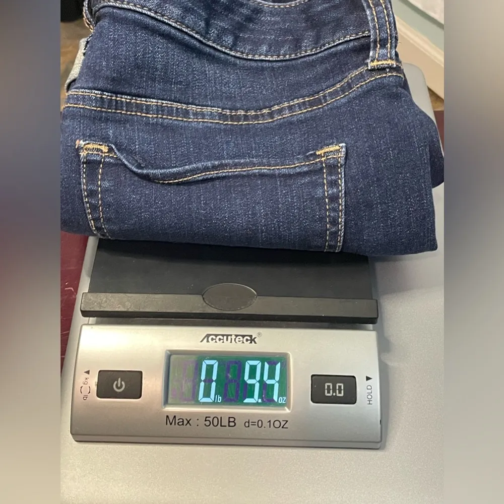 Express jeans dark blue‎ cuffed jean shorts size 0 - Image 4