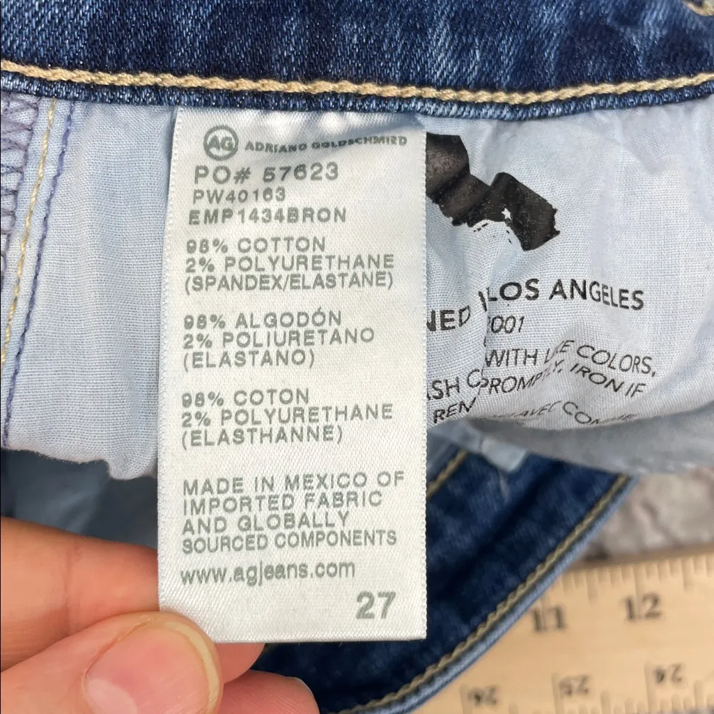 Ag Adriano Goldschmied Prima Cigarette Leg Dark Blue Skinny Jeans size 27 - Image 10