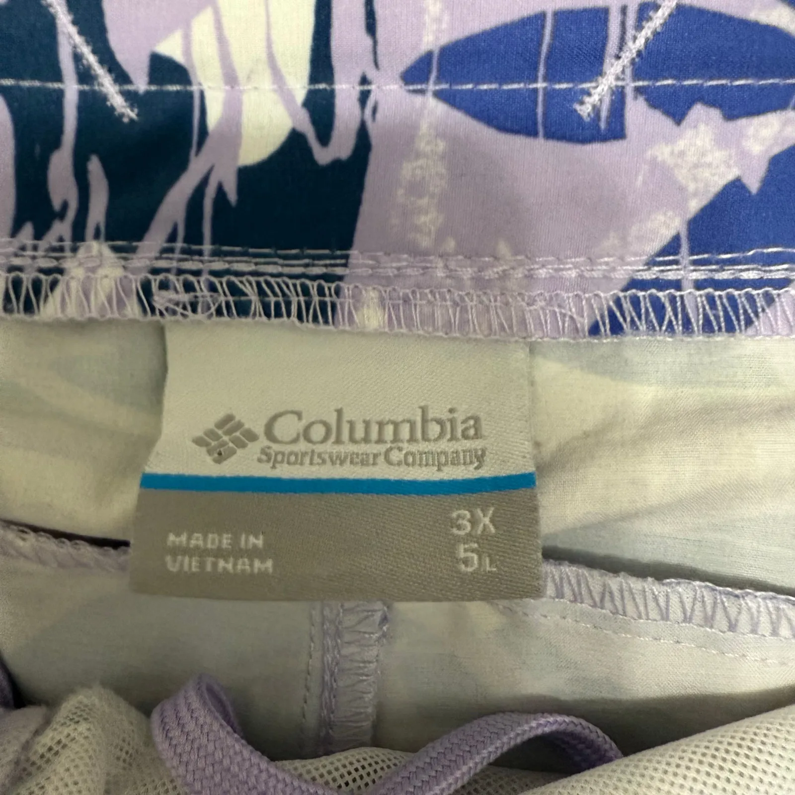 Columbia Tidal II‎ Women's PFG Shorts 3X Purple Floral Tropical Pull On 3X - Image 4