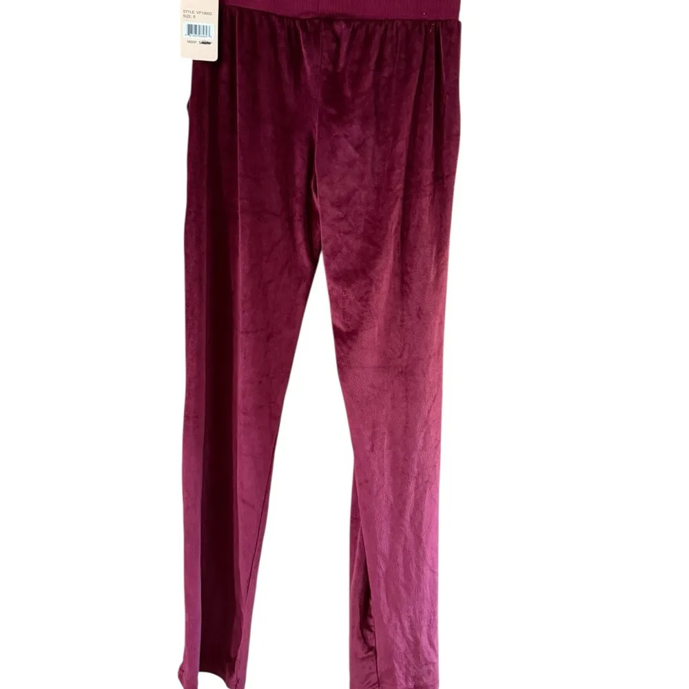Burgundy Drawstring Pajama Pants Elegant Red - Image 3