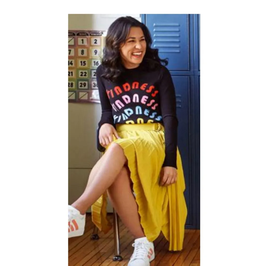 NEW ABBOTT ELEMENTARY Kindness Super Soft Pullover Sweater S $49 Black - Image 2