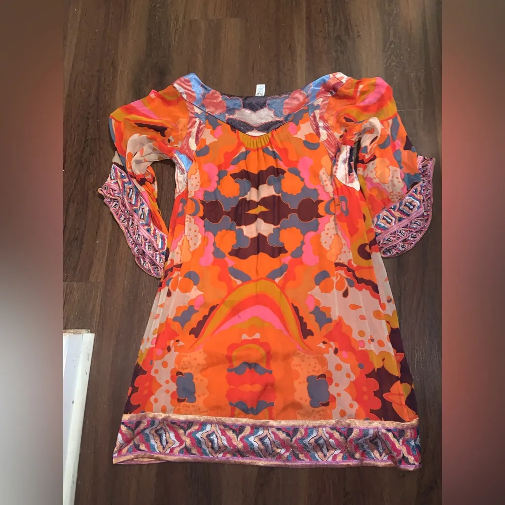 Dvf silk boho mod colorful fall tunic dress casual formal y2k 
$309 small rare - Image 8