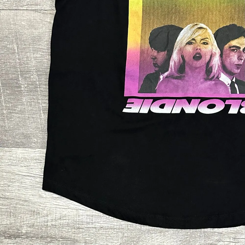 Blondie Sleeveless Ombré Graphic Black T Shirt Womens M Muscle Tank Band Tee Size M - Image 2