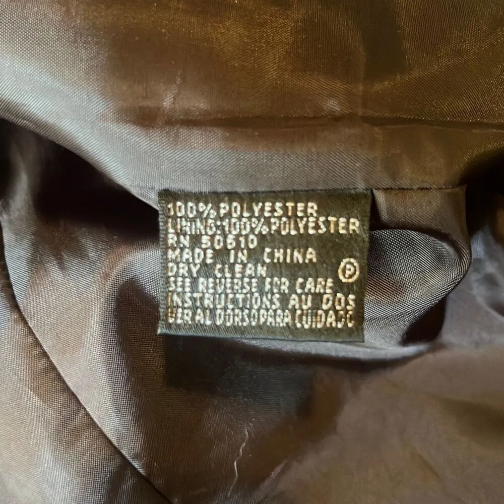 Nipon Boutique Vintage 10 Purple 3 Button Embroidered Classic Blazer Workwear - Image 8