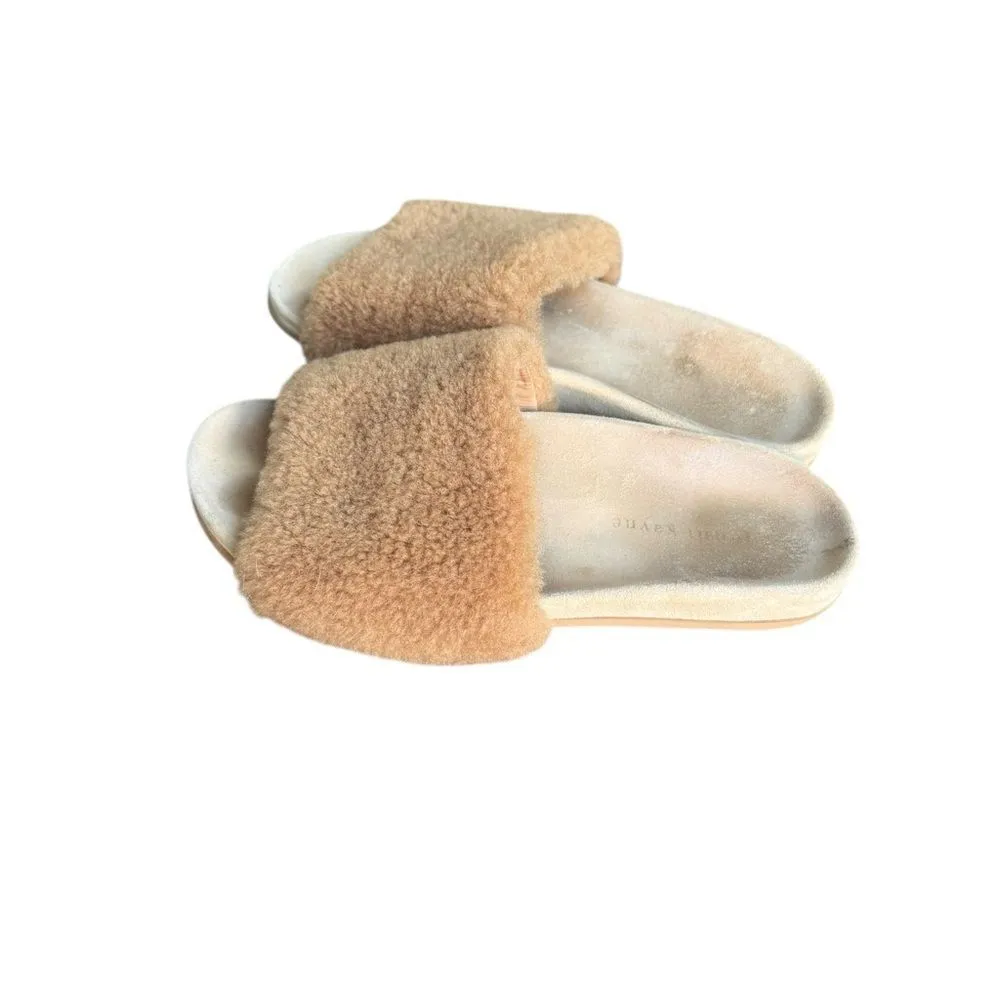 Jenni Kayne Shearling Slide Sandals Natural 40 - Image 4