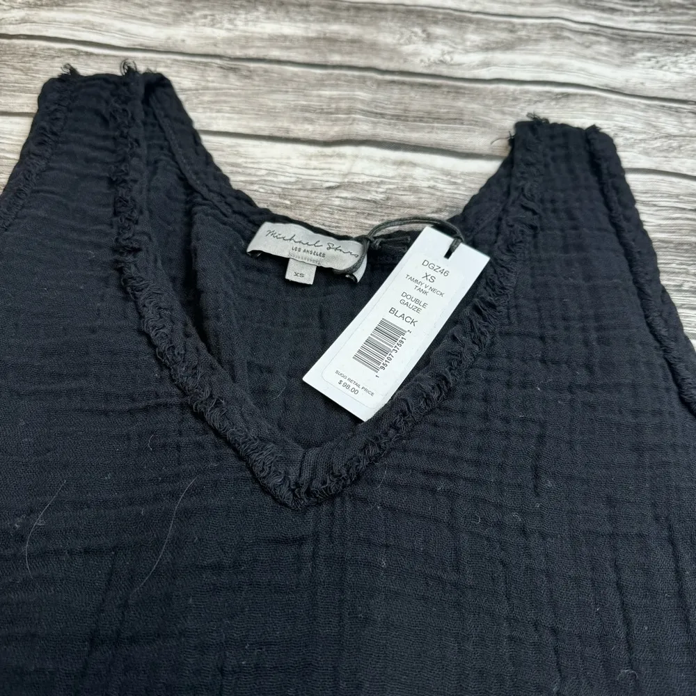 Michael Stars Los Angeles Women's Tammy V Neck Tank Top Black XS Extra Small NWT - Image 5