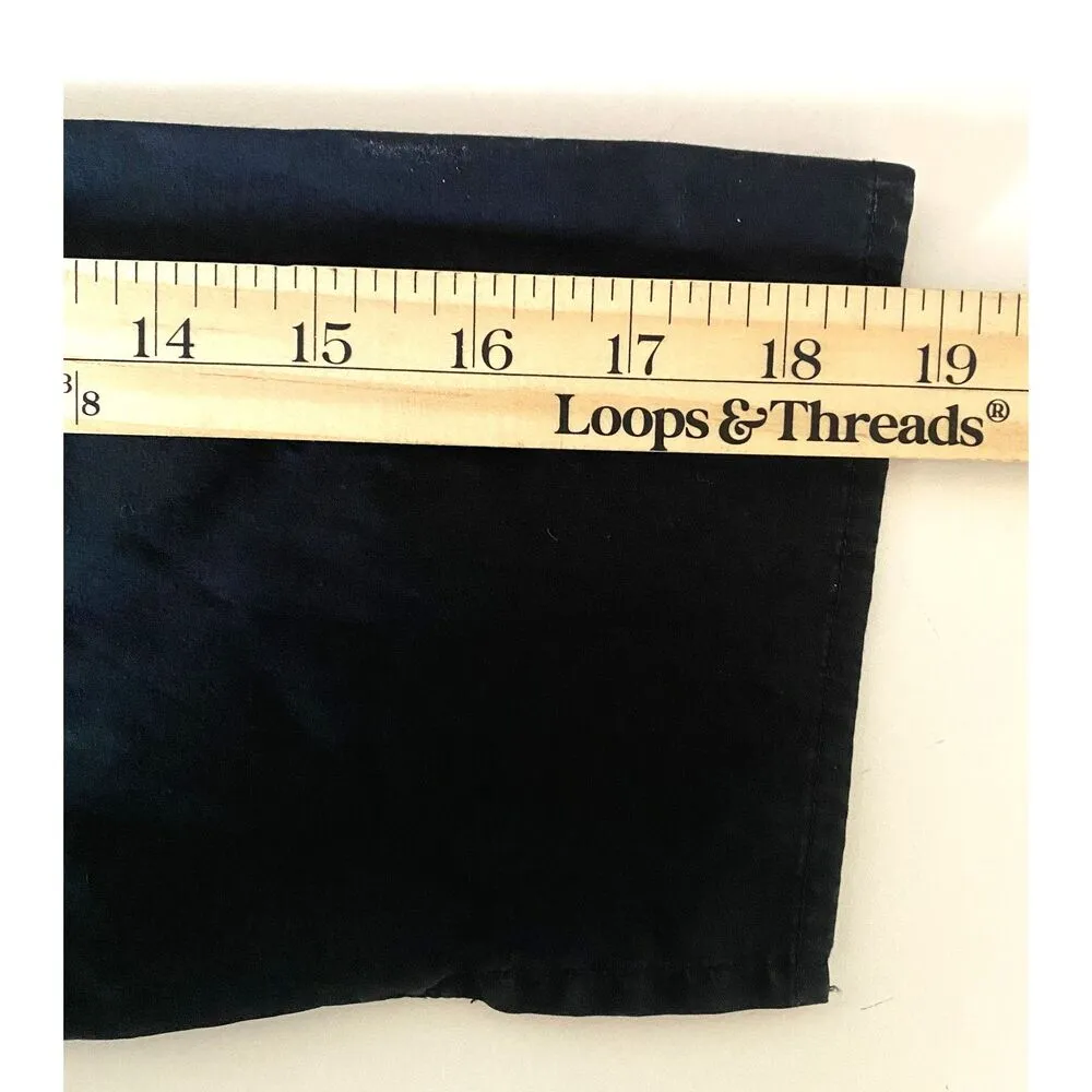 Eileen Fisher Black Button Down 3/4 Sleeve Cotton Spandex Minimalist Shirt Top M - Image 7