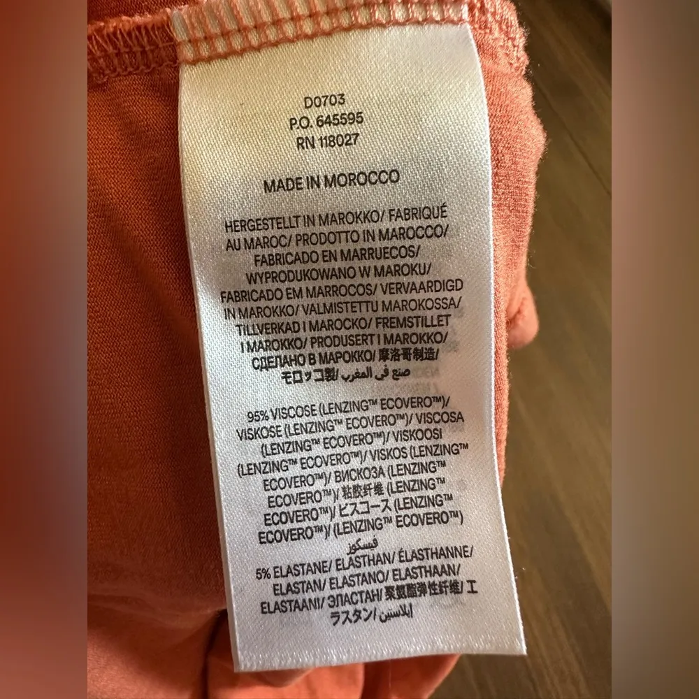 BODEN Gathered Jersey Midi Dress size 12R Kumquat Orange Style D0703 - Image 4