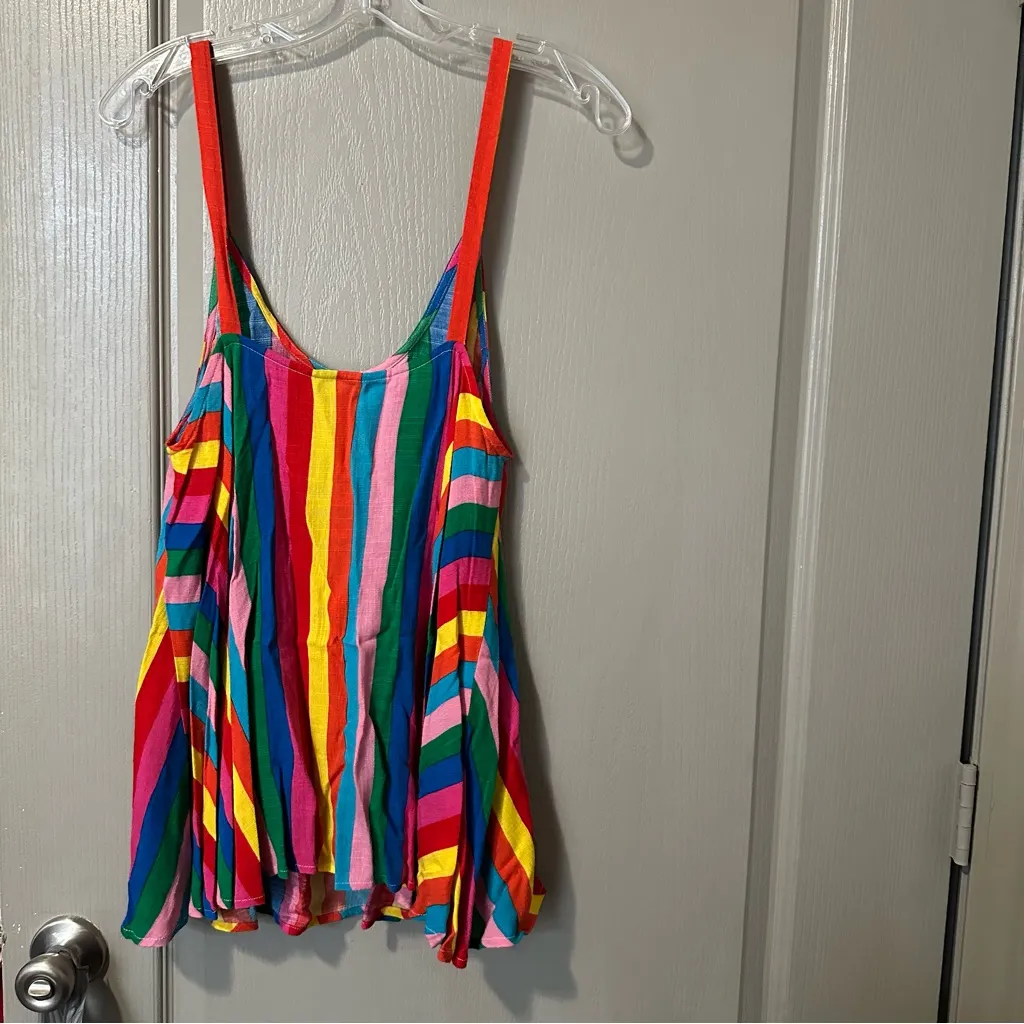 Show Me Your Mumu Tulum Large Tank Striped Shirt Summer Casual - Image 5