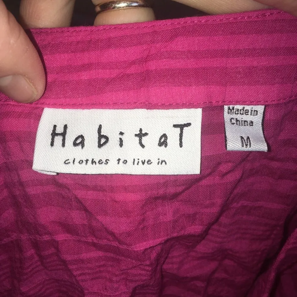 Habitat bright pink flowy M blouse - Image 3