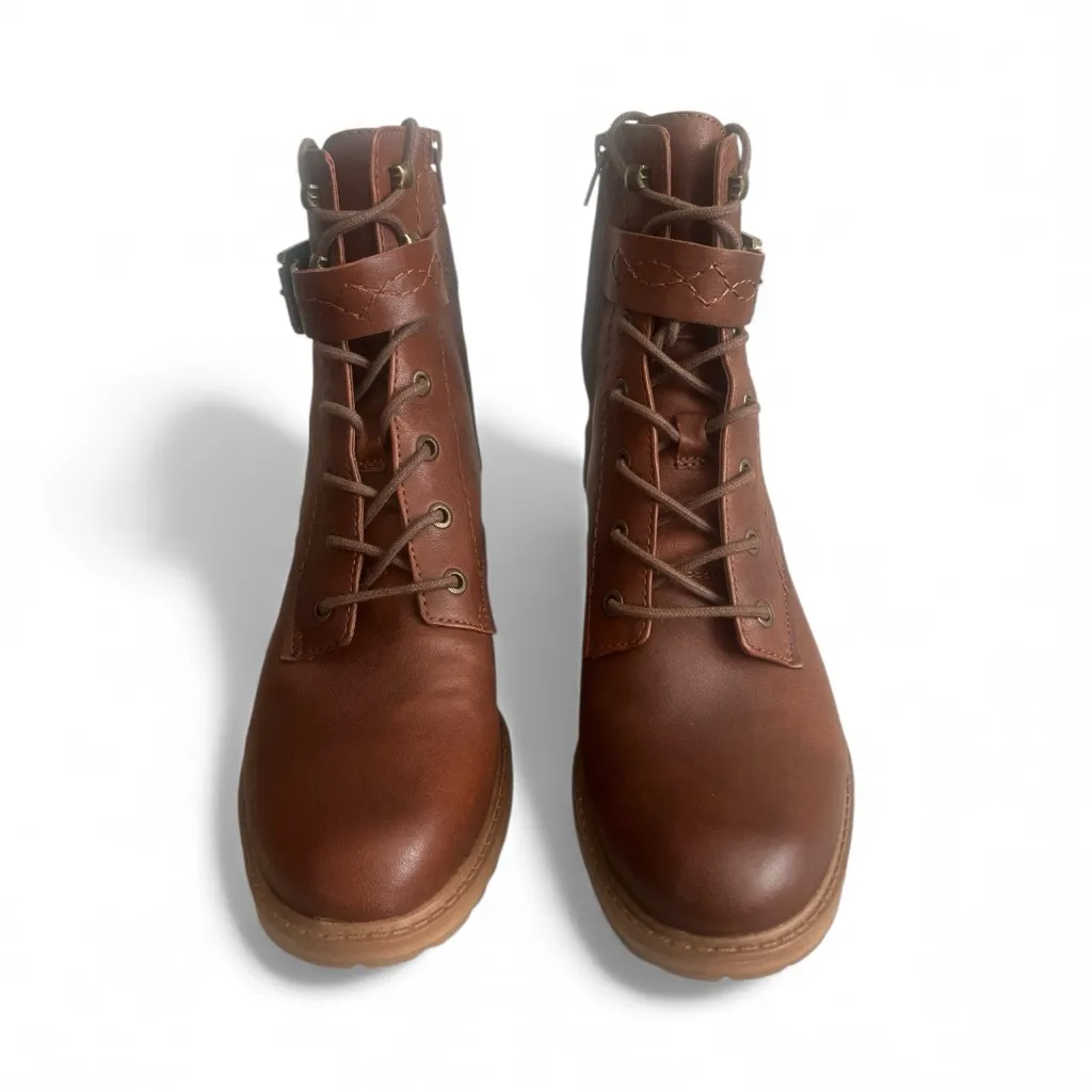 Zodiac Brown Leather Ankle Boots Size 10 - Image 5